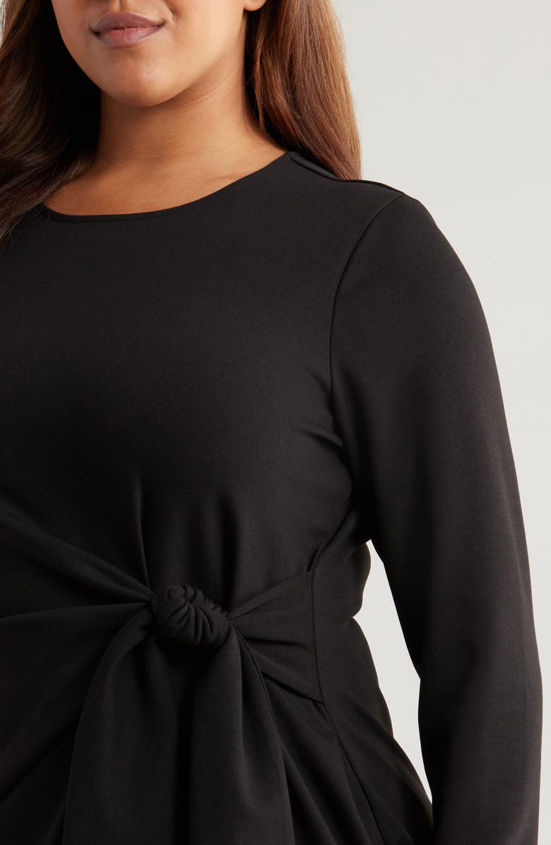 Nordstrom Tie Waist Long Sleeve Midi Dress, Alternate, color,
