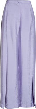 Emporio Armani Reverse Pleat Techno Rayon Wide Leg Pants