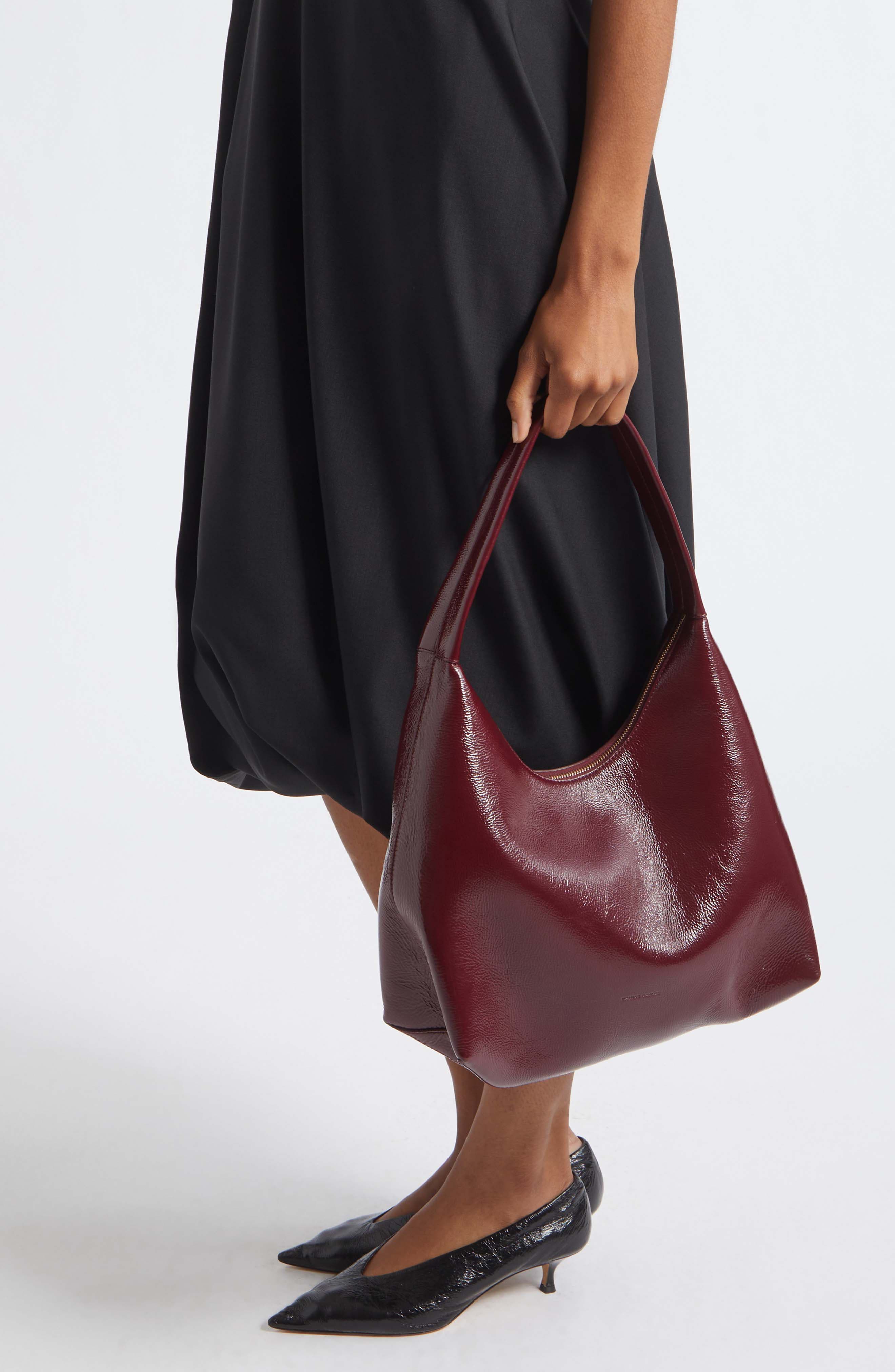 Candy Suede Hobo Bag, Alternate, color, CLARET