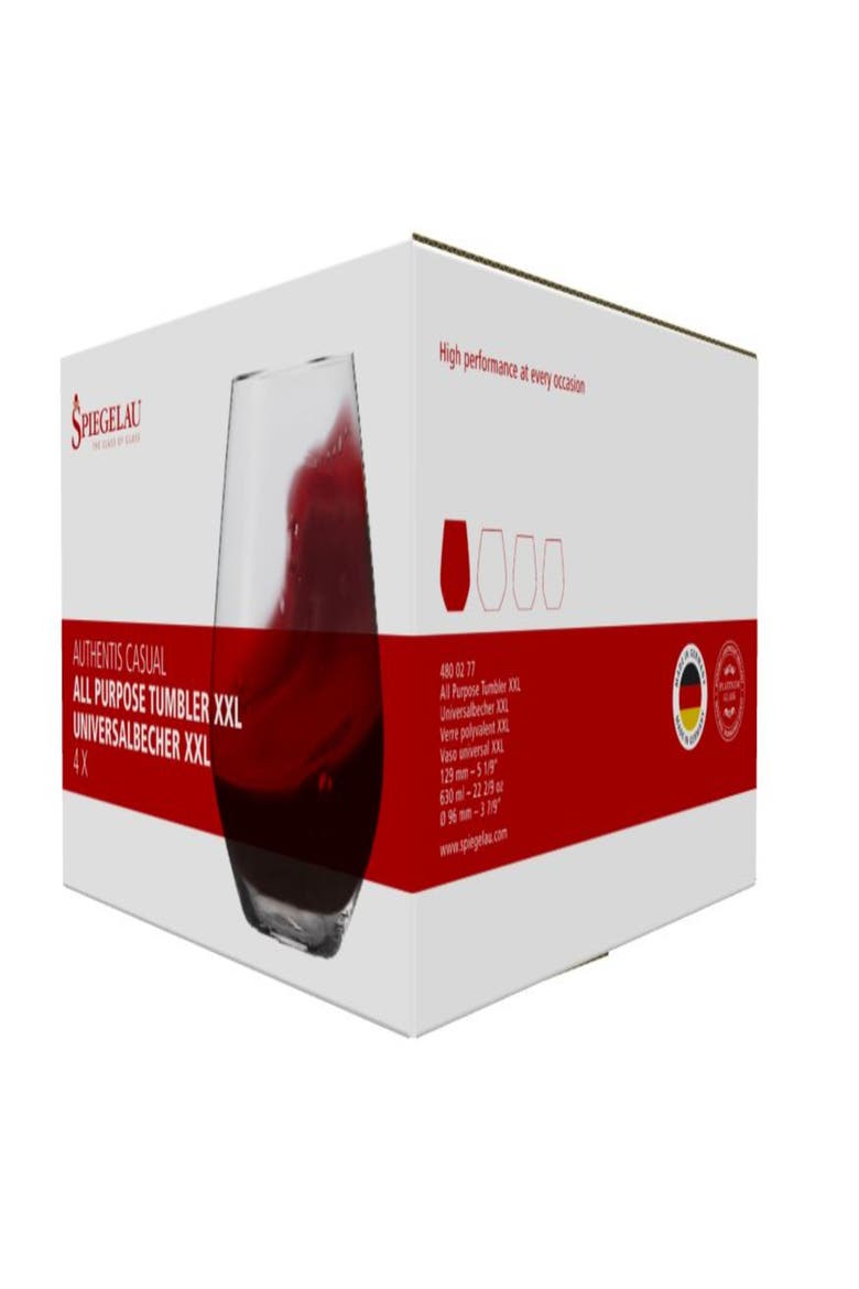 Authentis All Purpose Tumbler Set of 4, Alternate, color, Clear