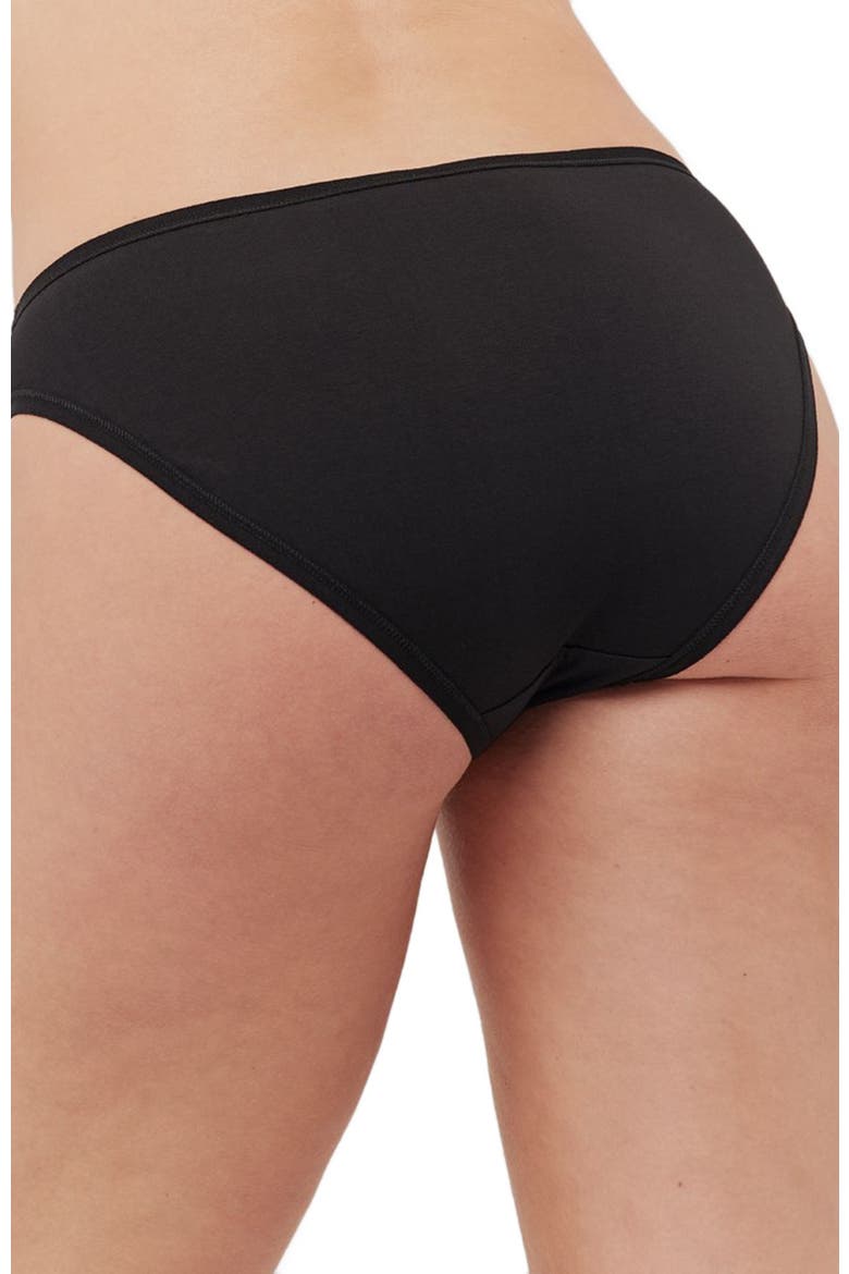 Organic Cotton Everyday Classic Fit Bikini 6-Pack, Alternate, color, Black