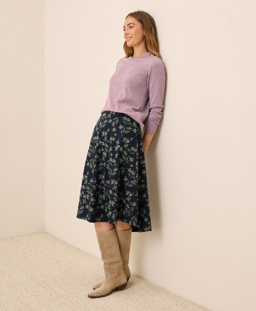 Pact Fit & Flare Midi Skirt In Blue