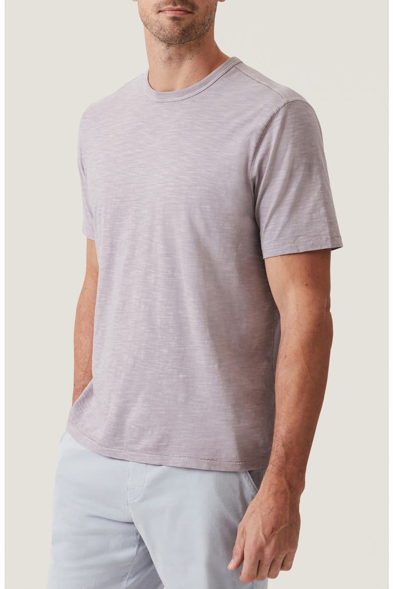 Crewneck Slub Cotton T-Shirt, Alternate, color, LILAC DUST