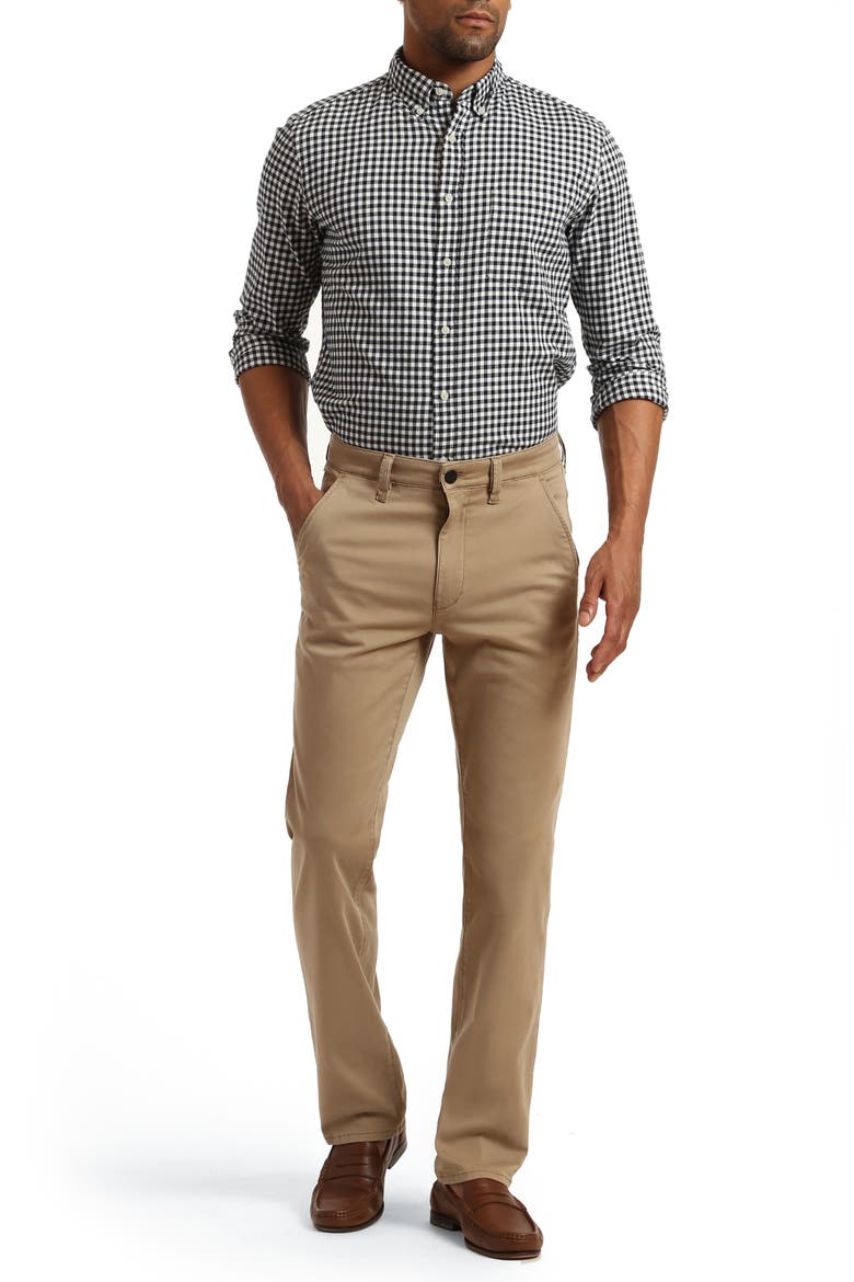 Charisma Relaxed Fit Straight Leg Flat Front Chinos, Alternate, color, KHAKI TWILL