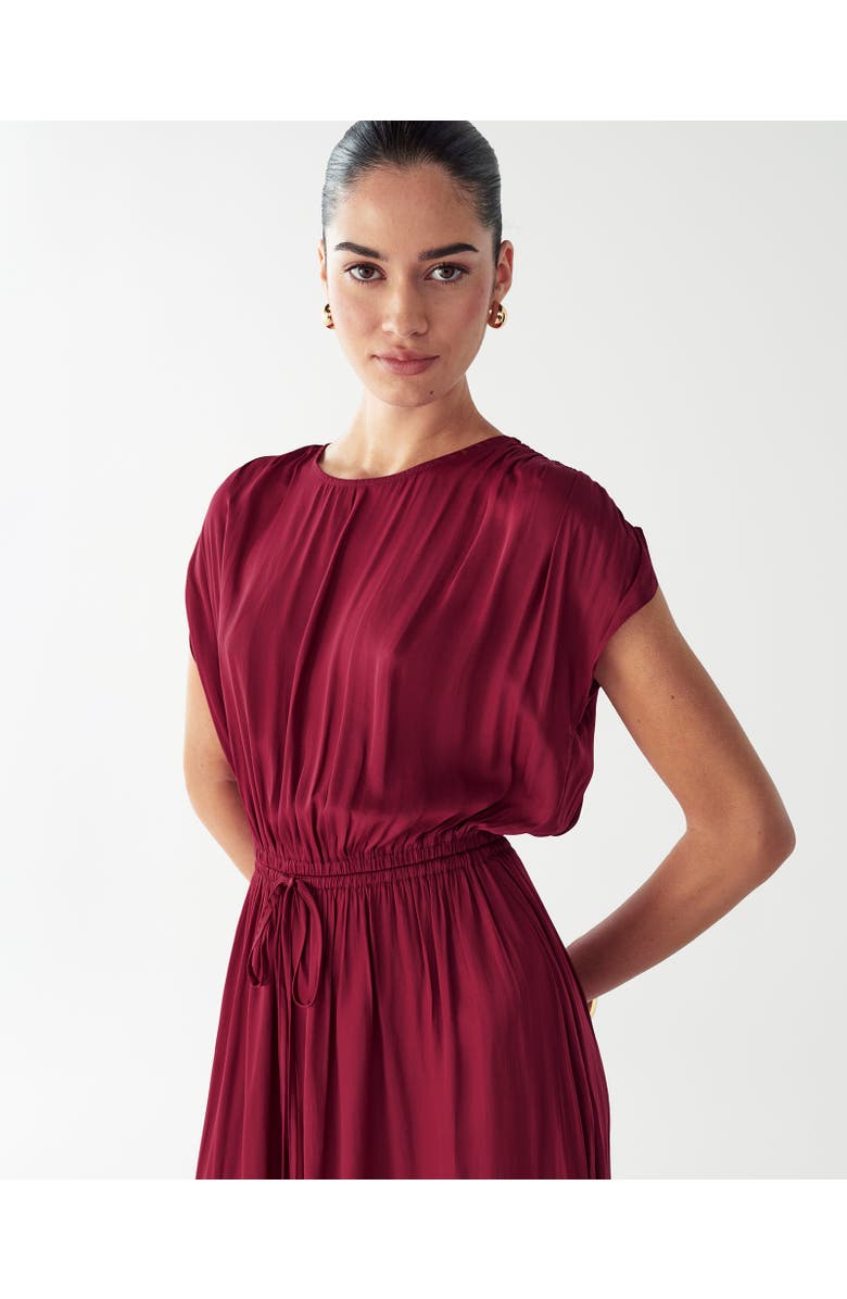 WILLA Carol Tucked Dress, Alternate, color, Burgundy