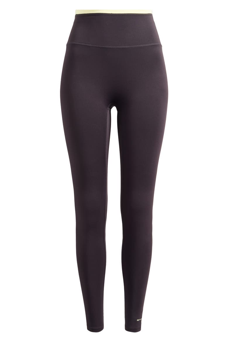 Vita High Waist Leggings, Main, color, BLACK BEAN/SOFT YELLOW