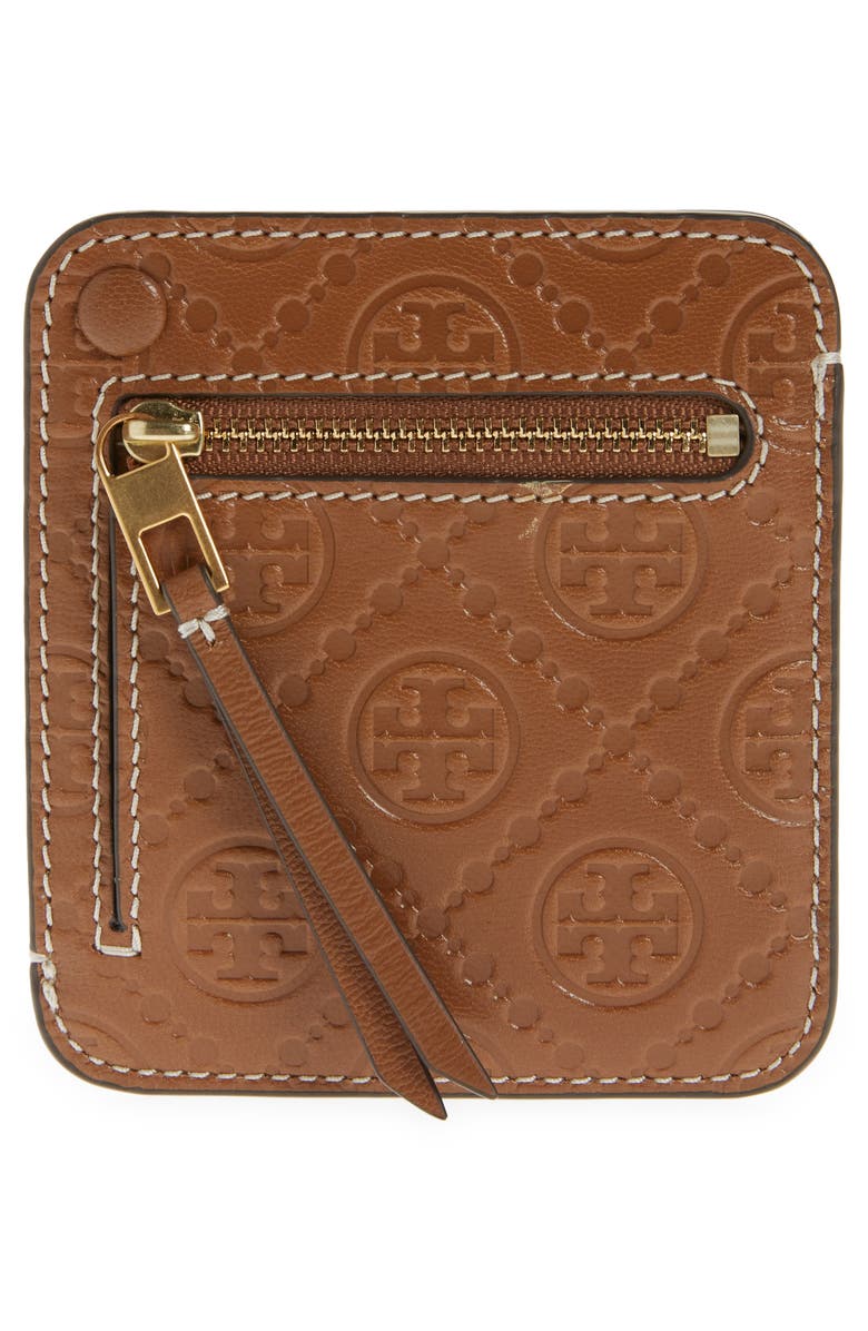 Tory Burch T Monogram Leather Card Case, Alternate, color, 
