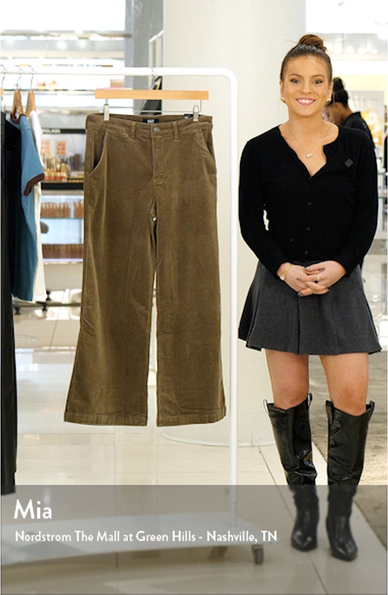 Meg High Waist Ankle Wide Leg Corduroy Pants, sales video thumbnail