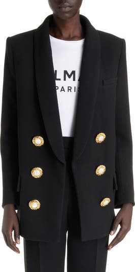 【送料&関税込】Balmain Wool Crepe Open Jacket Balmain Virgin Wool Crepe Jacket | Nordstrom