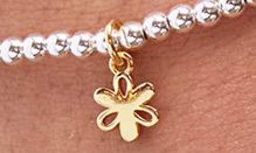 Estella Bartlett Sienna Flower Beaded Stretch Bracelet In Gold