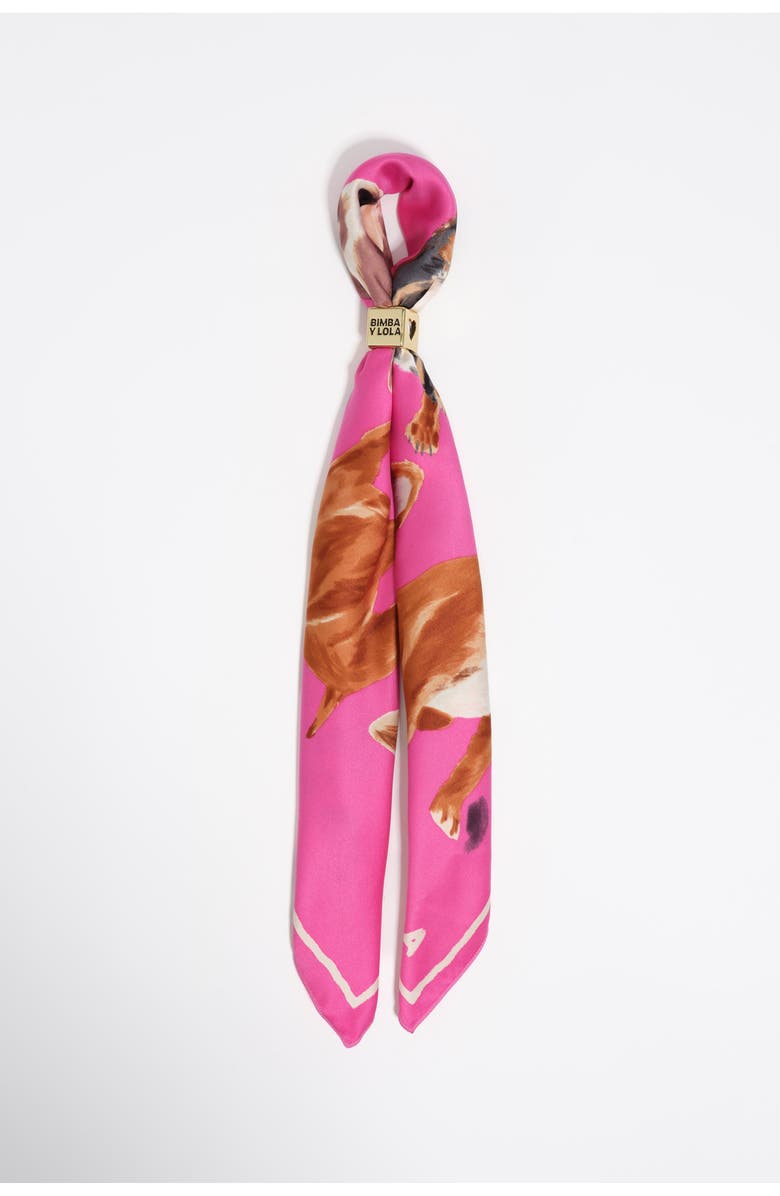 Bimba y Lola Chihuahuas scarf charm, Main, color, Fuchsia