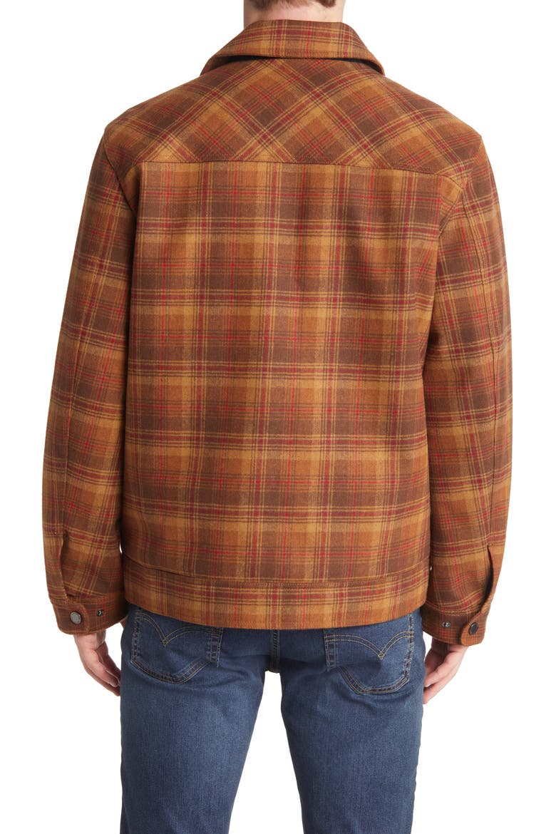 Mt. Hood Plaid Wool Blend Jacket, Alternate, color, WHISKEY/ SADDLE PLAID