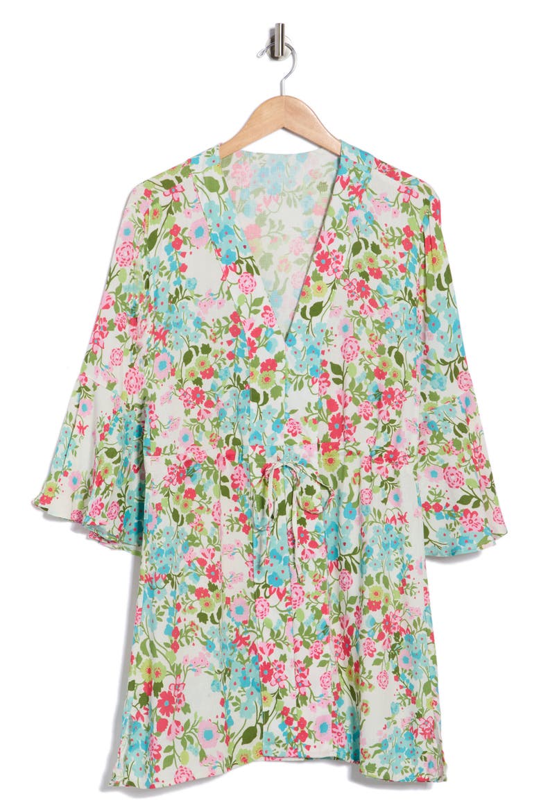 Joy Cover-Up Kaftan, Alternate, color, BLUE