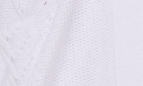Florence By Mills Pointelle Stitch Cardigan In Bright White