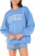 Roxy Morning Hike Oversize Logo Graphic Sweatshirt