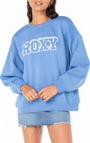 Roxy Morning Hike Oversize Logo Graphic Sweatshirt