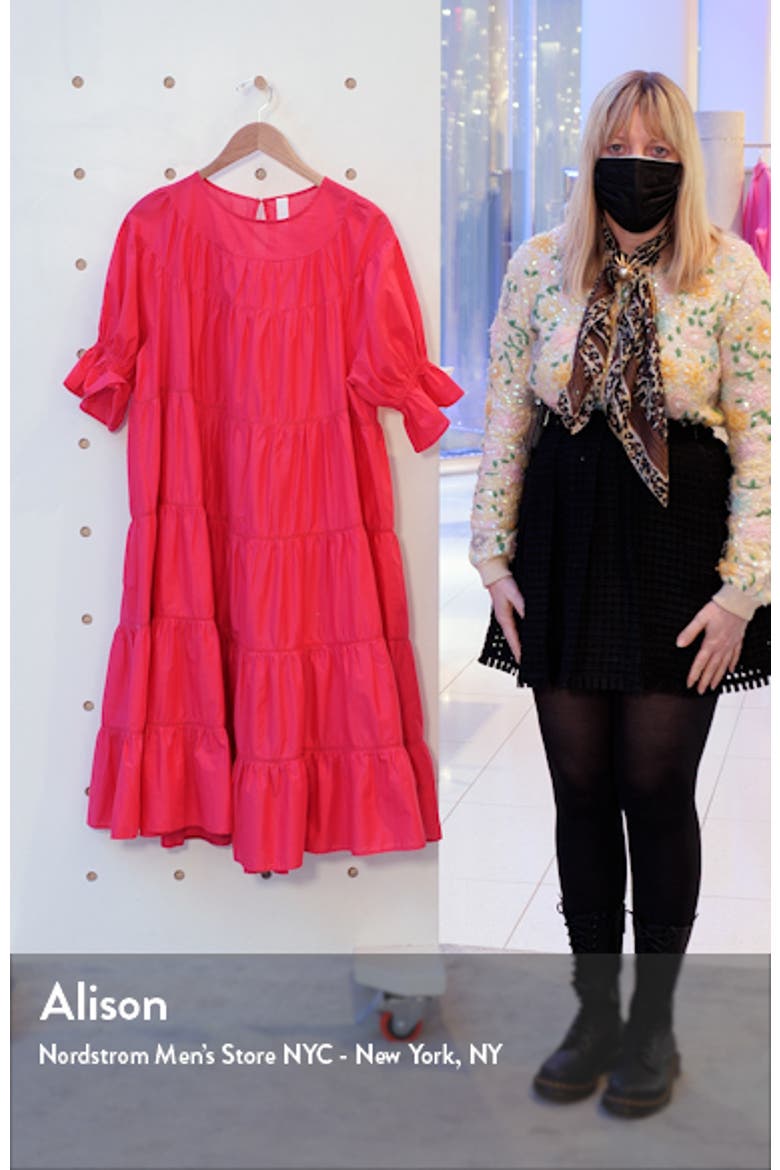 Paradis Tiered Puff Sleeve Cotton Dress video