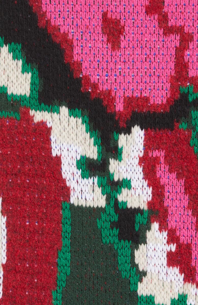 Stella McCartney Floral Jacquard Wool Blend Sweater, Alternate, color,