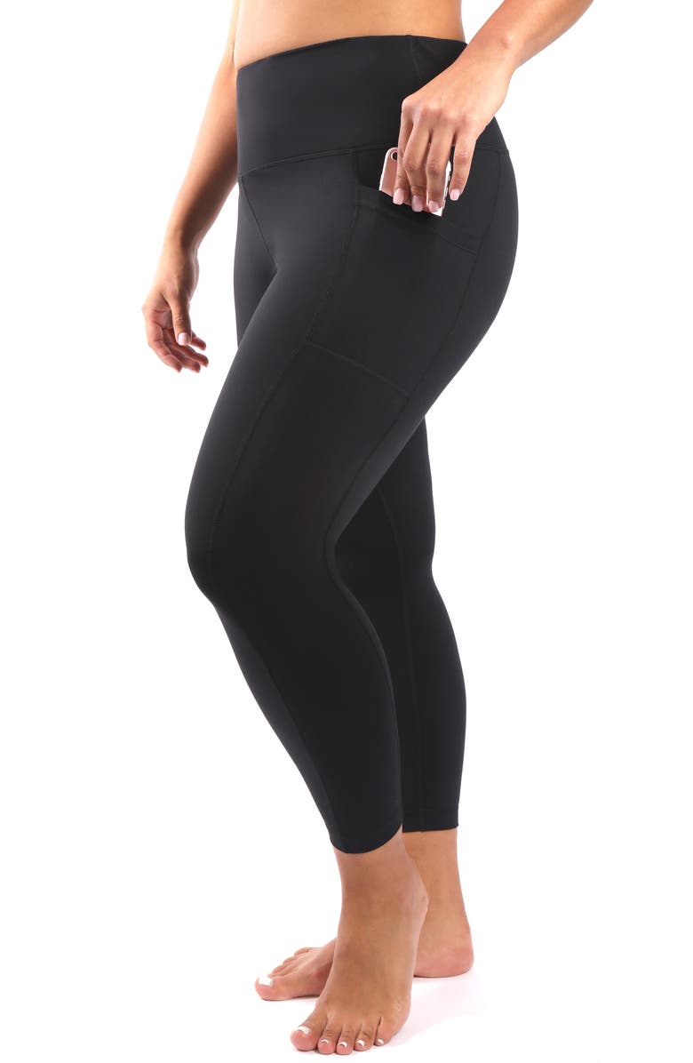 90 DEGREE BY REFLEX High Waist Side Pocket Ankle Crop Leggings, Alternate, color, 
