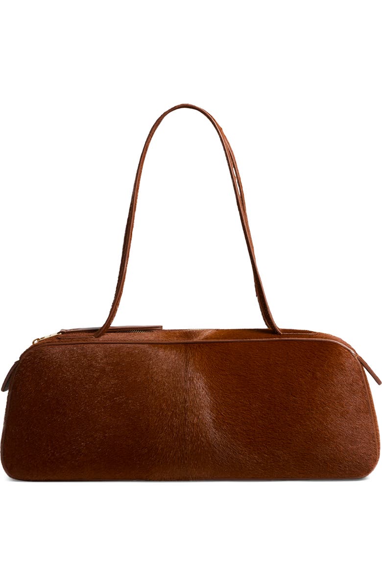 Khaite Simona Genuine Calf Hair Shoulder Bag, Main, color, Rust