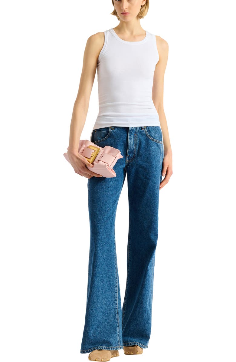 Balmain Mini Anthem bag in smooth leather, Alternate, color, Pink