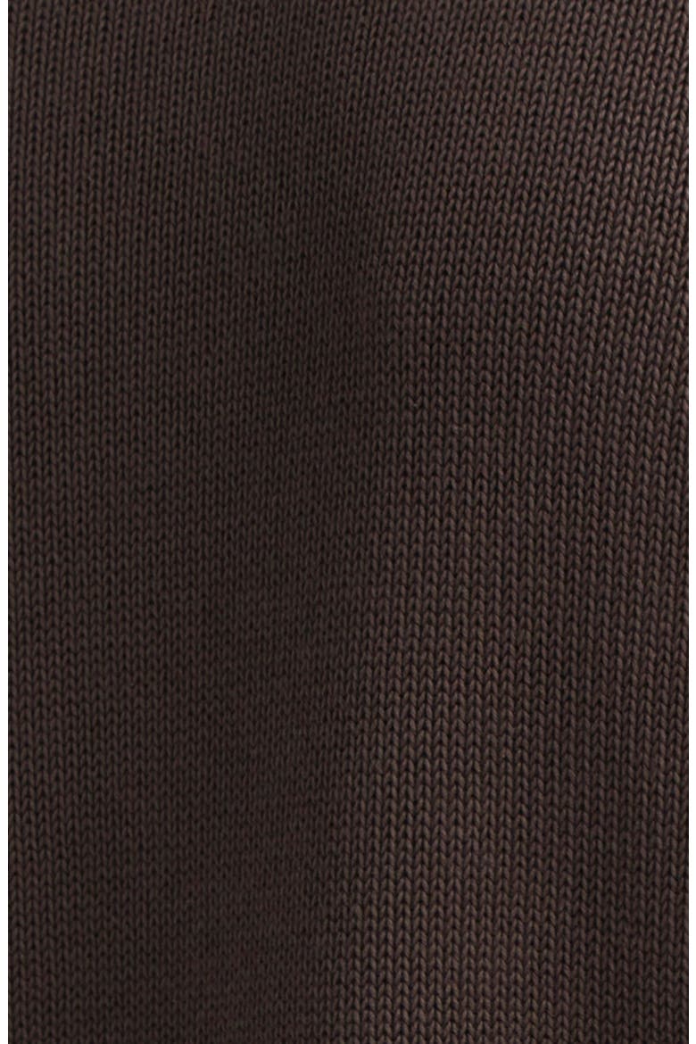 Quilted Down & Cotton Knit Cardigan, Alternate, color, BROWN
