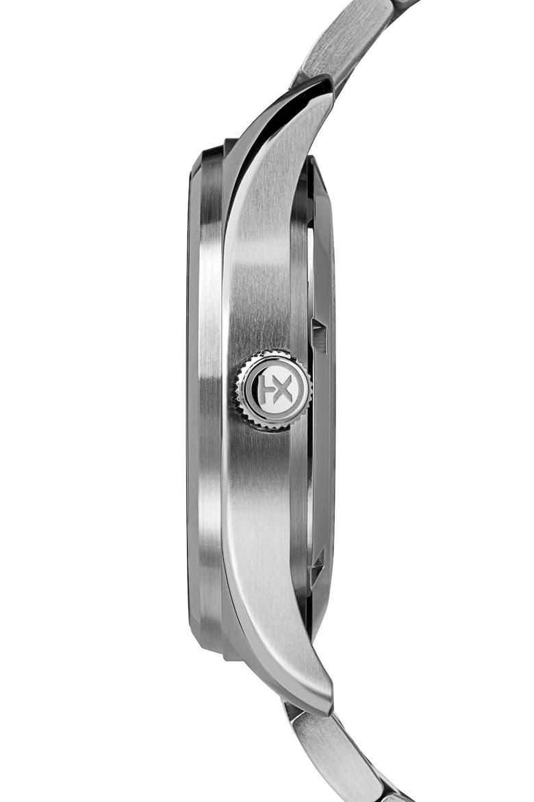 Waterbury Automatic Bracelet Watch, 42mm, Alternate, color, SILVER/ WHITE/ SILVER