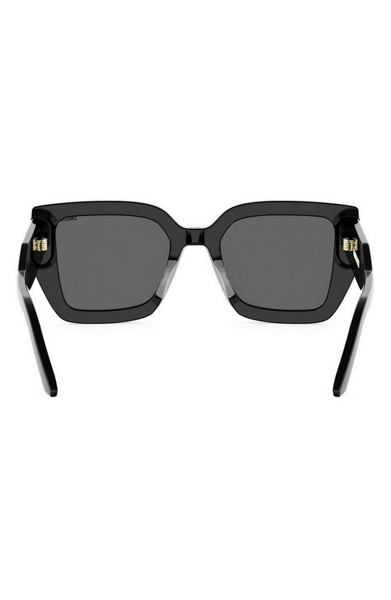 DIOR Signature S14I 64mm Oversize Square Sunglasses, Alternate, color, Shiny Black / Smoke