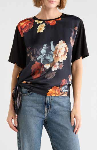 Floral Tie Hem Top