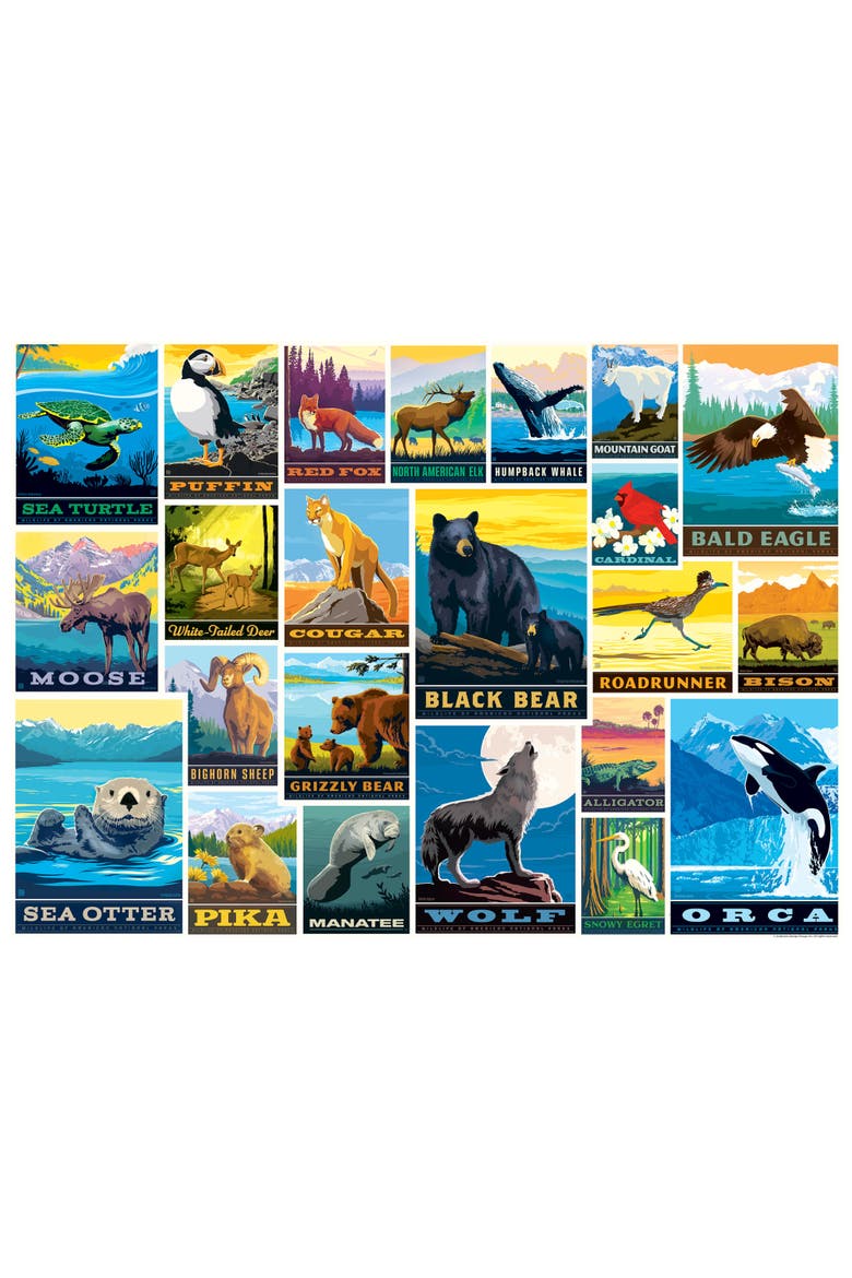 Wildlife Lovers 1000 Piece Jigsaw Puzzle, Alternate, color, Multicolor