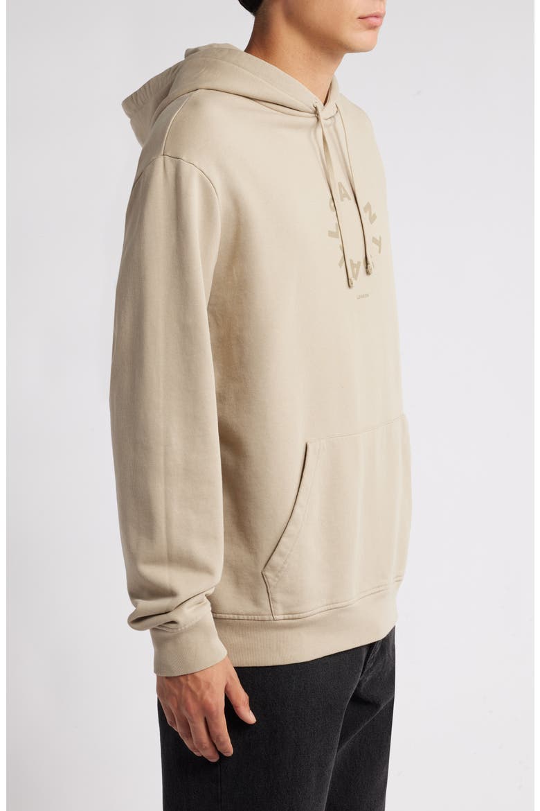 Tierra Logo Cotton French Terry Graphic Hoodie, Alternate, color, MOORLAND BROWN
