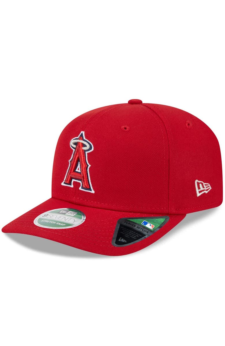 New Era Men's New Era Red Los Angeles Angels Player Replica 9SEVENTY Adjustable Hat, Main, color, Red
