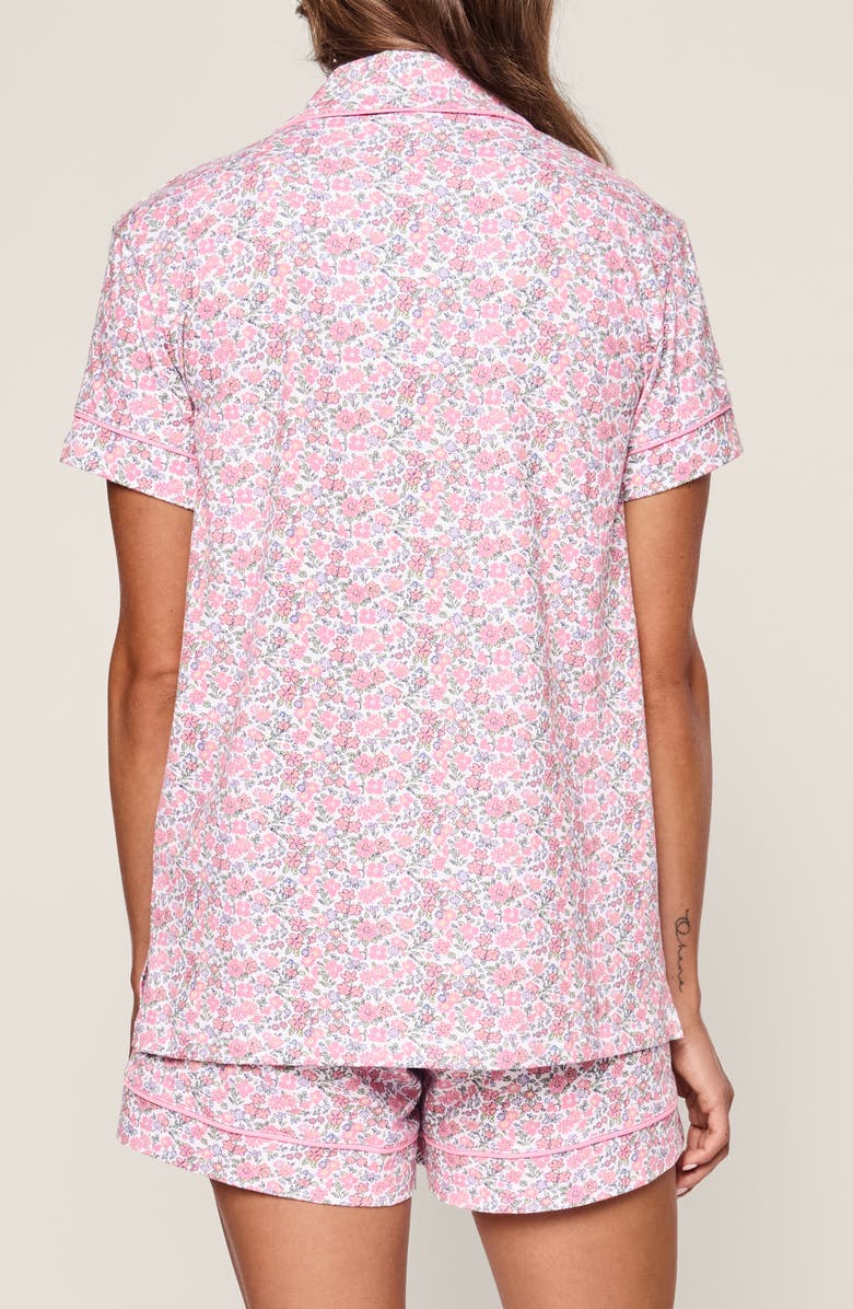 Petite Plume Fleurs de Rose Pima Cotton Short Pajamas, Alternate, color, 