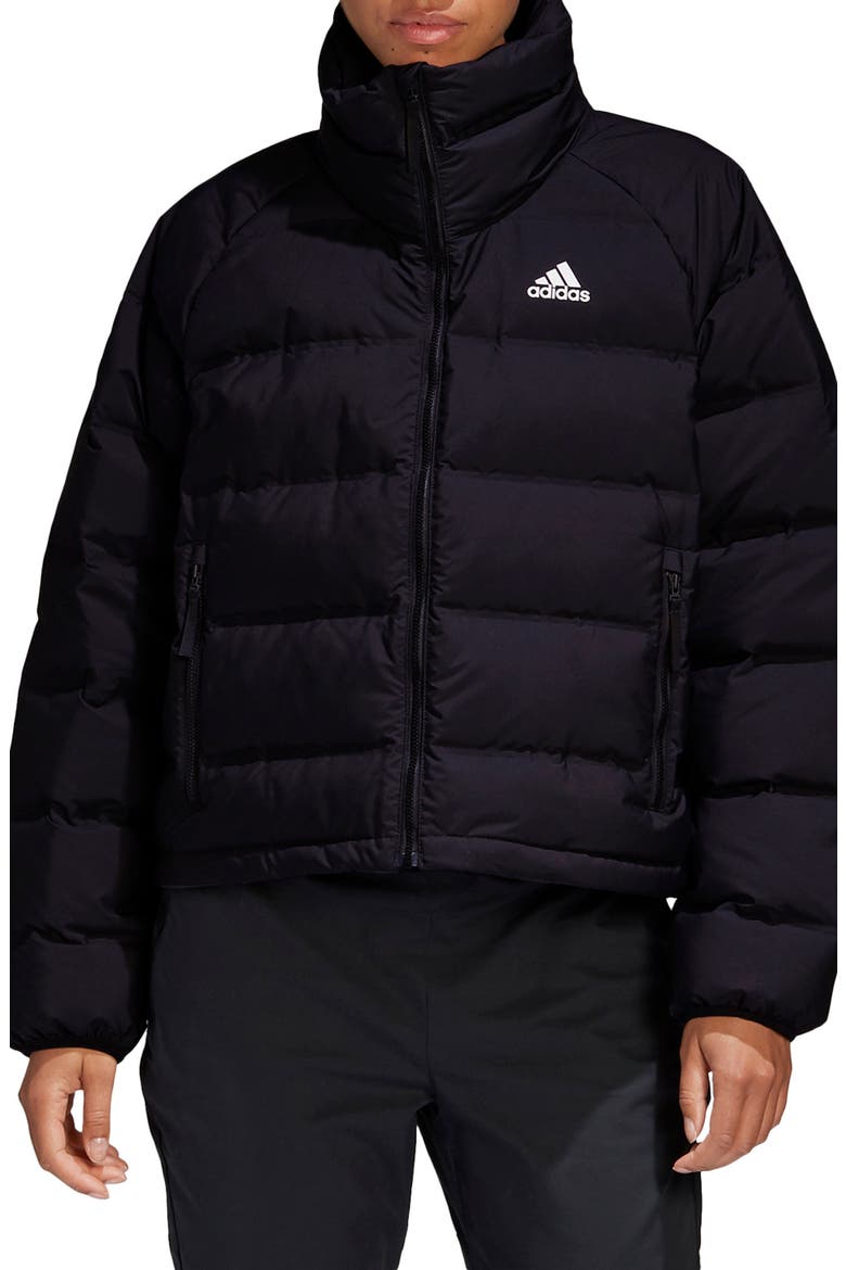 Women's Helionic Relaxed Fit Down Jacket, Main, color, BLACK