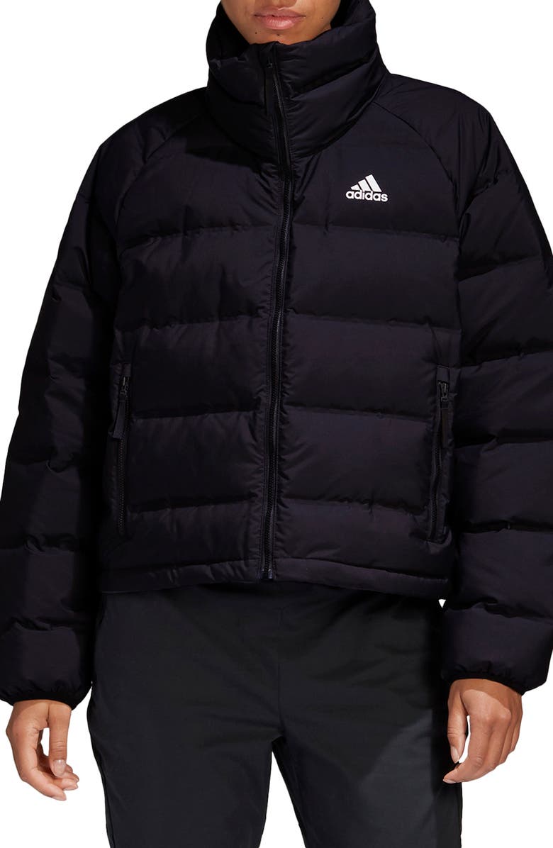 adidas Women's Helionic Relaxed Fit Down Jacket, Main, color, 