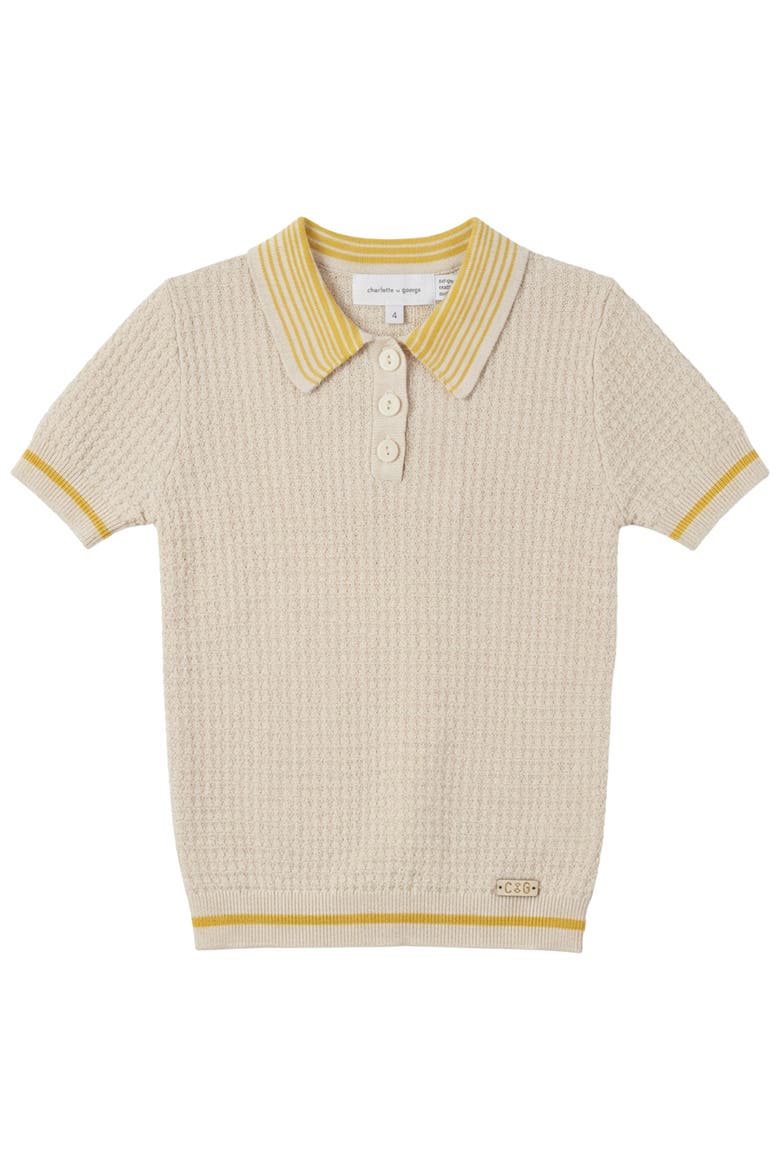 Structure Knit Short Sleeve Polo, Main, color, Dark Almond/Mustard