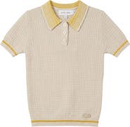 Charlotte & George Structure Knit Short Sleeve Polo