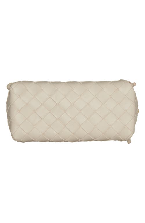 Bottega Veneta Mini Concert Intrecciato Leather Crossbody Bag In Gold