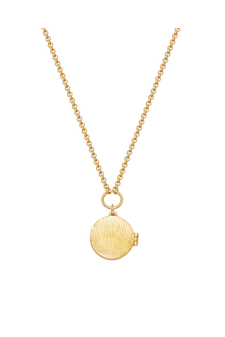 Snake & Blossom Locket Necklace, Alternate, color, Gold
