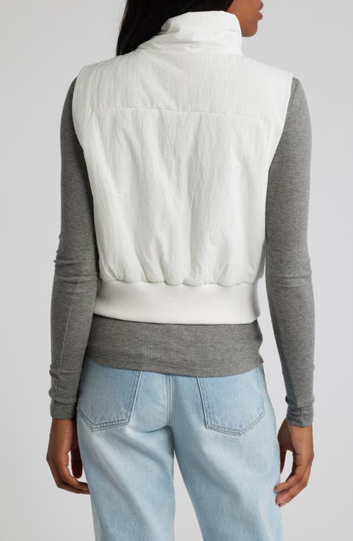 Thread & Supply Crop Puffer Vest In White