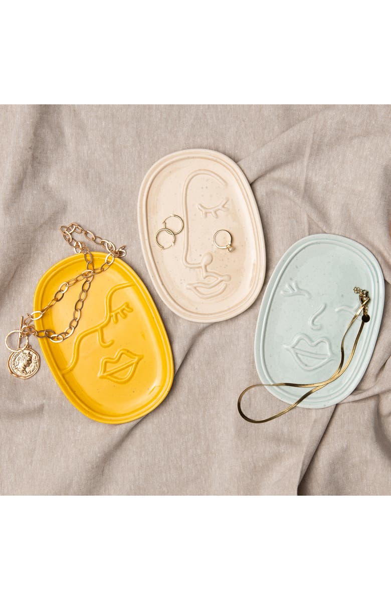 Totalee Gift Amber Face Catch All Ceramic Yellow, Alternate, color, Yellow