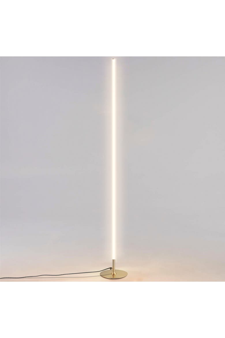 Iris 59.5" LED Integrated Floor Lamp, Alternate, color, Gold
