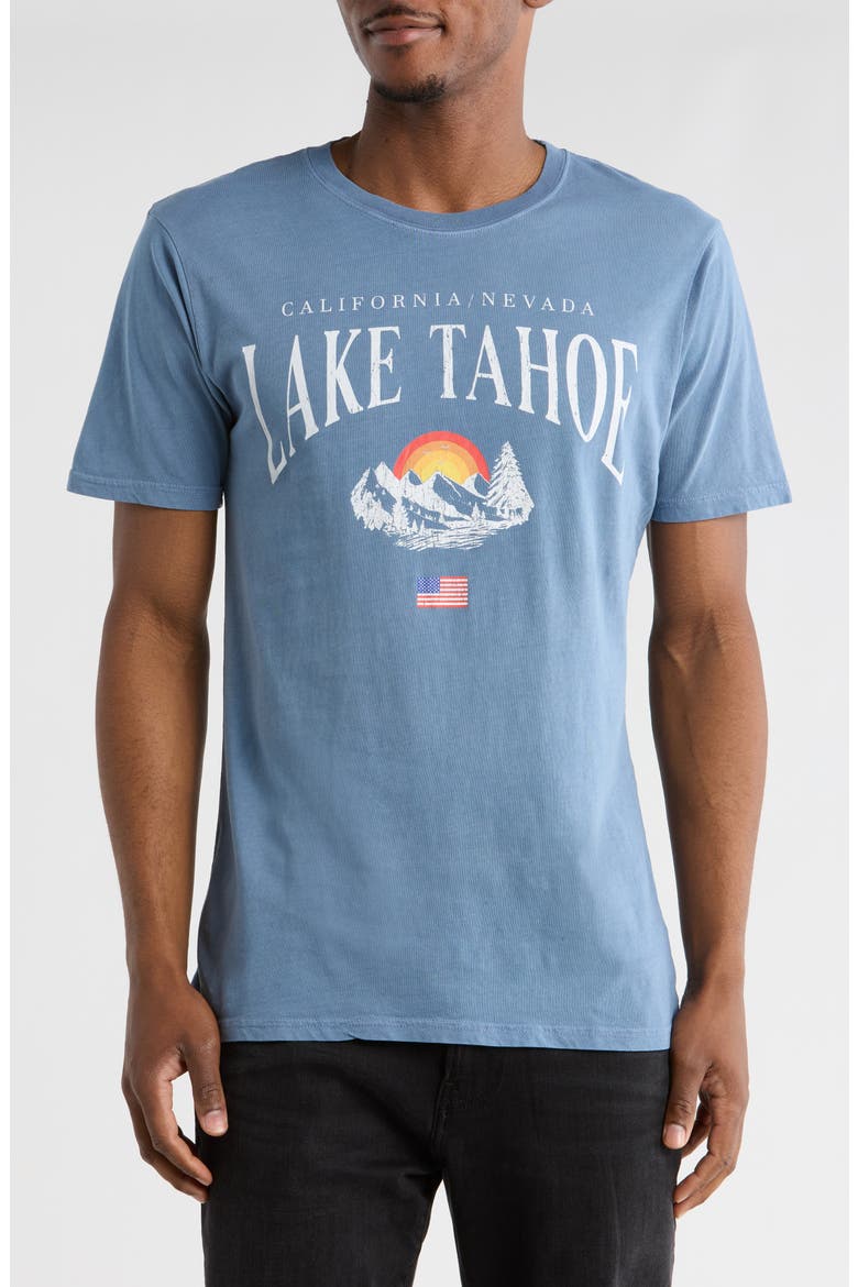 Lake Tahoe Cotton Graphic T-Shirt, Main, color, CHINA BLUE