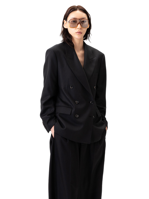Double-Breasted Cashmere Suit Blazer