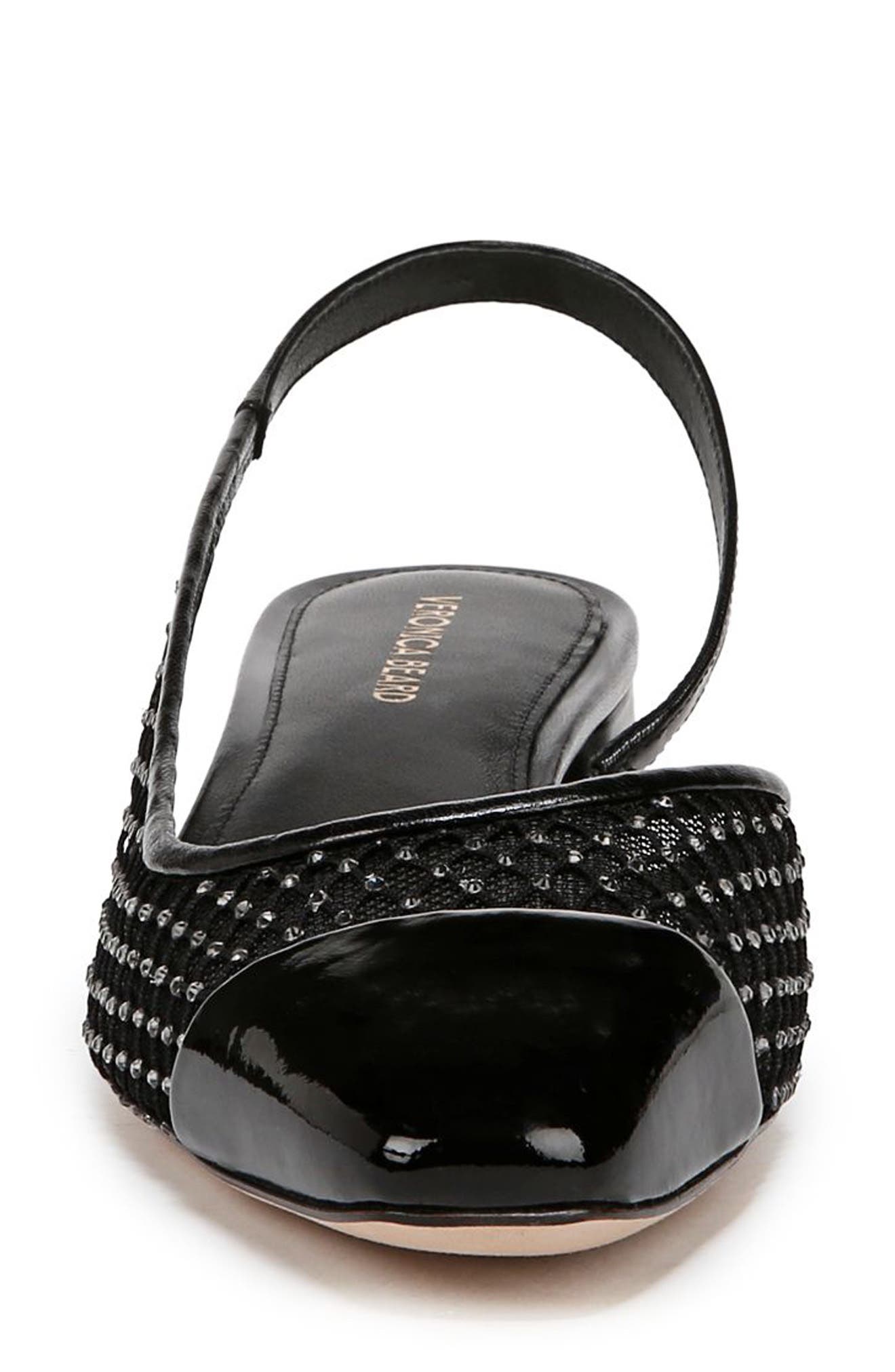Veronica Beard Cecile Half d'Orsay Slingback Pump, Alternate, color, Black Diamond