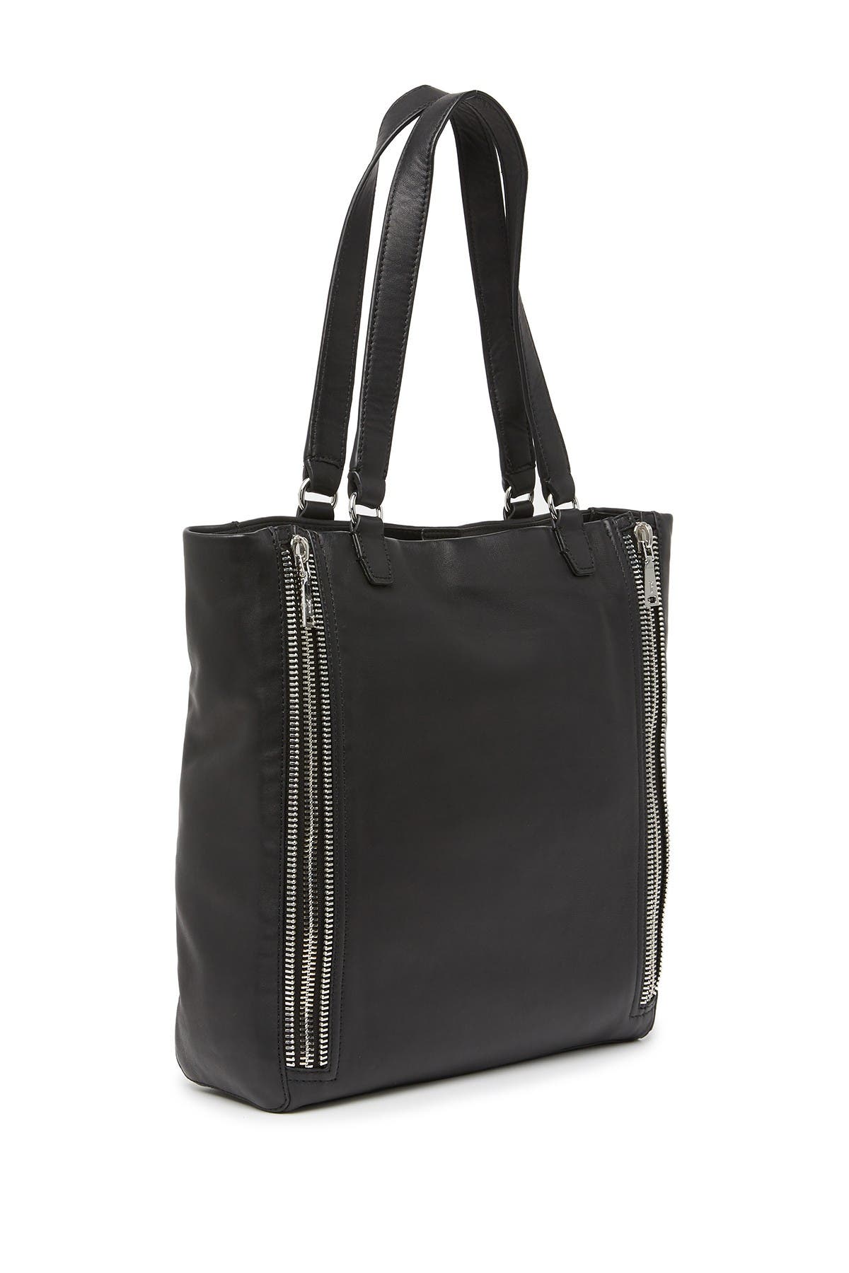 Frye Lexi Leather Zipper Trim Tote Bag, Alternate, color, 