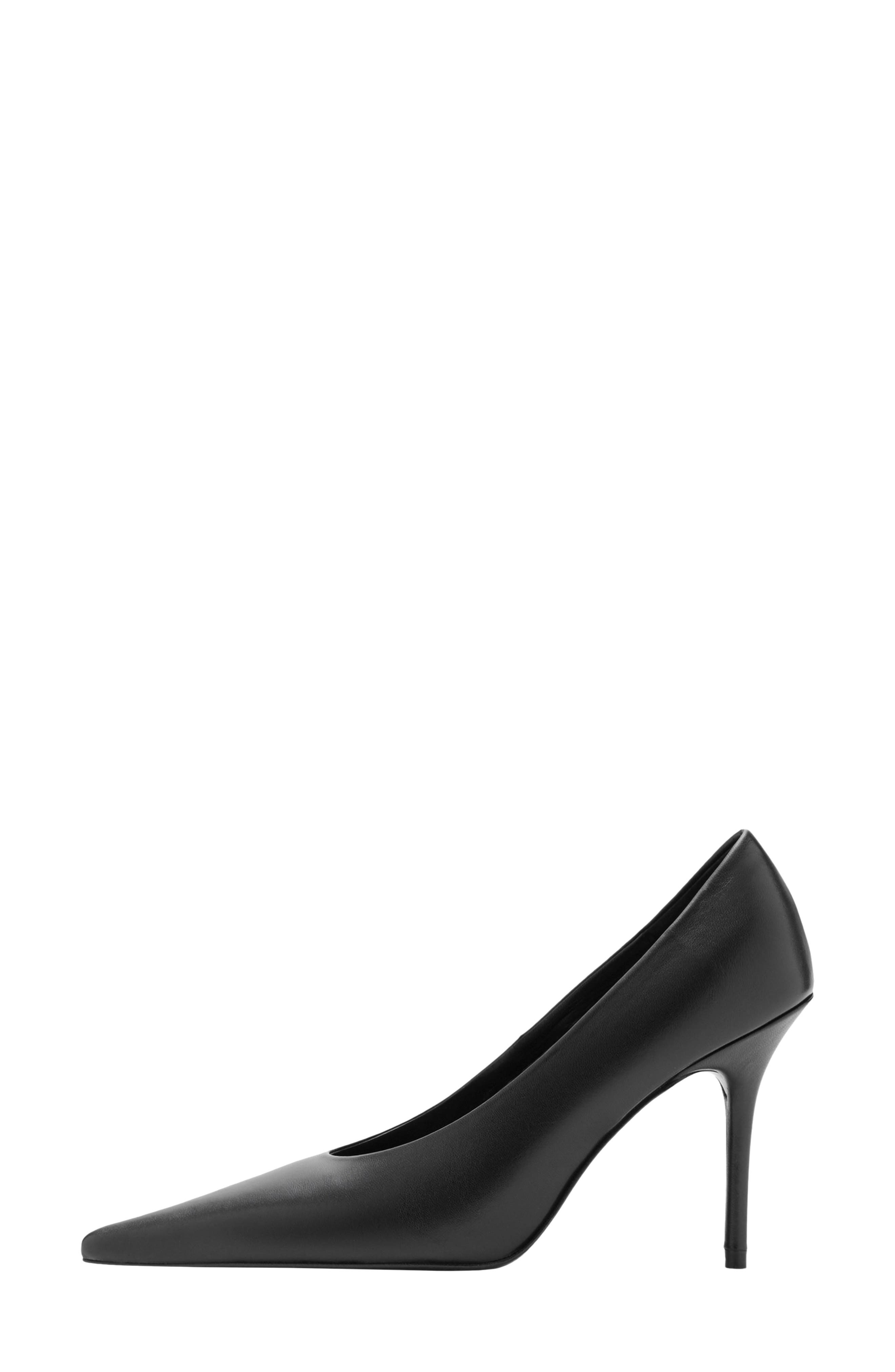 Leather Pump, Alternate, color, BLACK