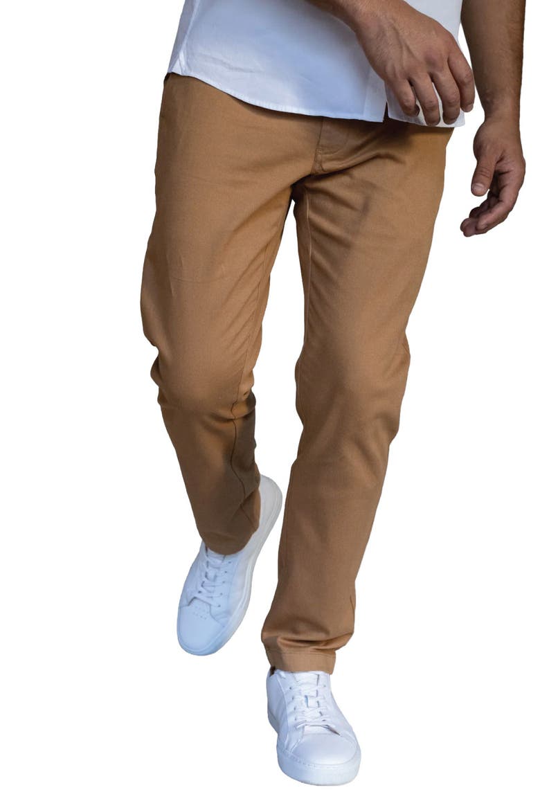 Stretch Chinos Slim Fit, Alternate, color, Tobacco