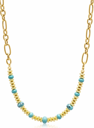 Nialaya Turquoise Chain Choker