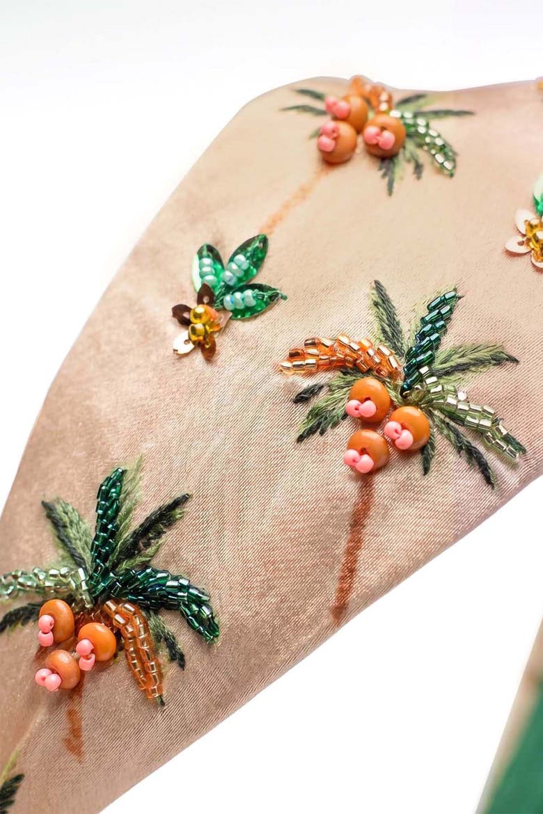 Palm Poetry Headband, Alternate, color, Beige